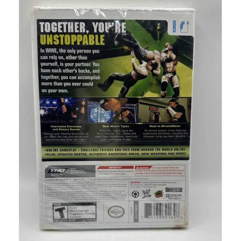 New Sealed WWE Smackdown Vs. Raw 2009 for Nintendo Wii Complete